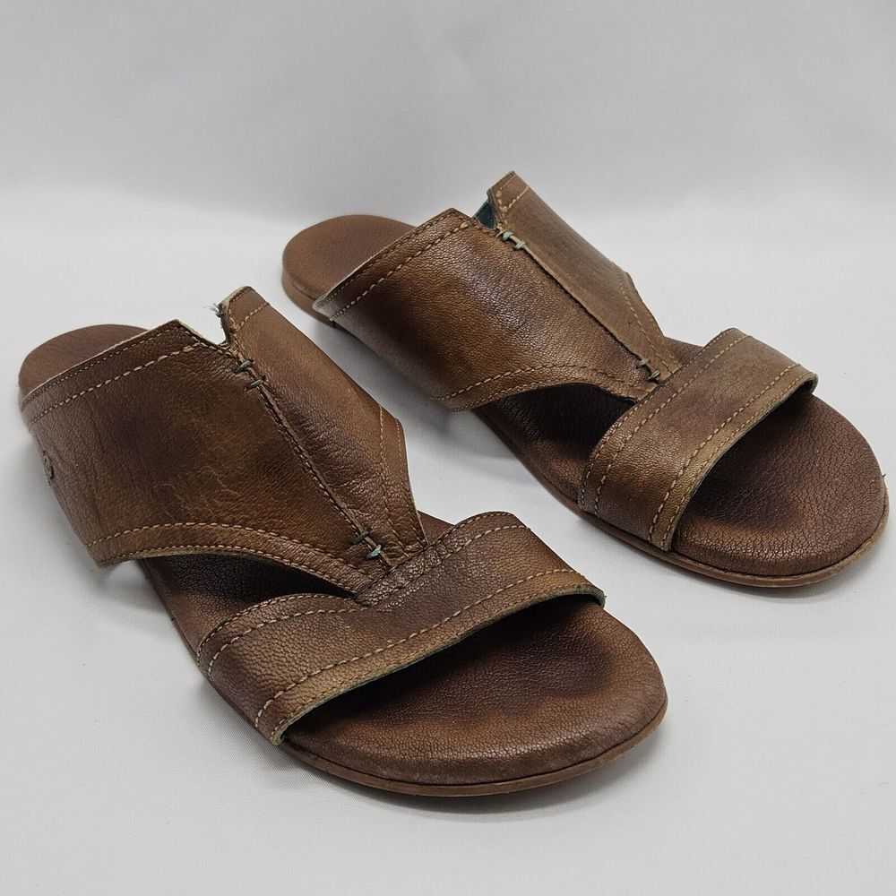 Roan by Bed Stu Womens Sandals Sz 8 Somerville Brown Leather‎ Slide